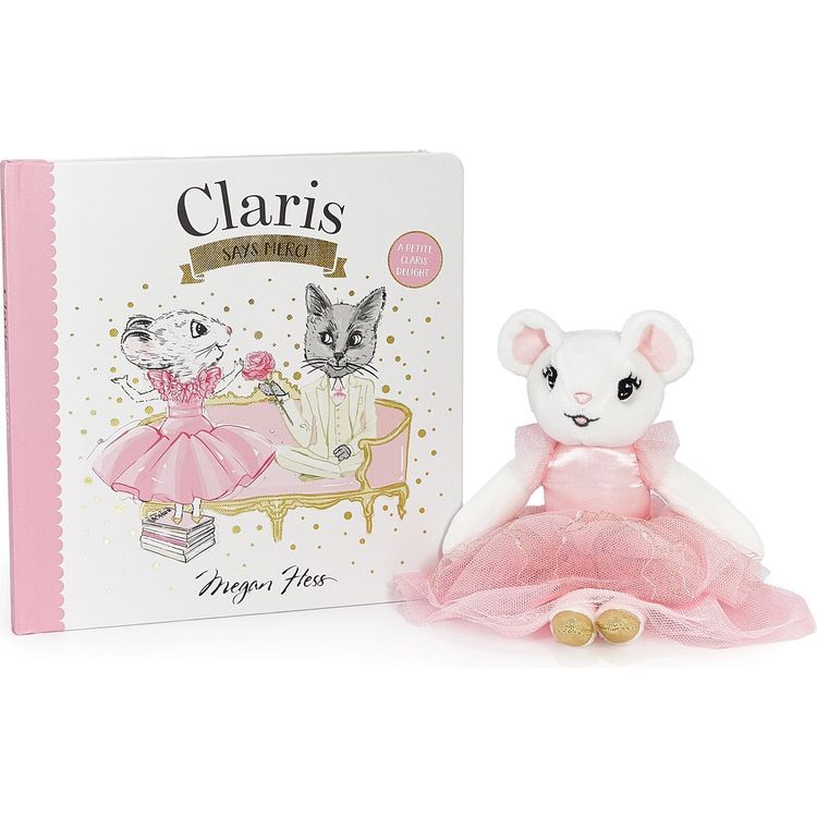 Claris-The-Mouse-Claris-Says-Merci-Pink-Mini-Plush-Doll-Book-Bundle-Infants-25366340927575