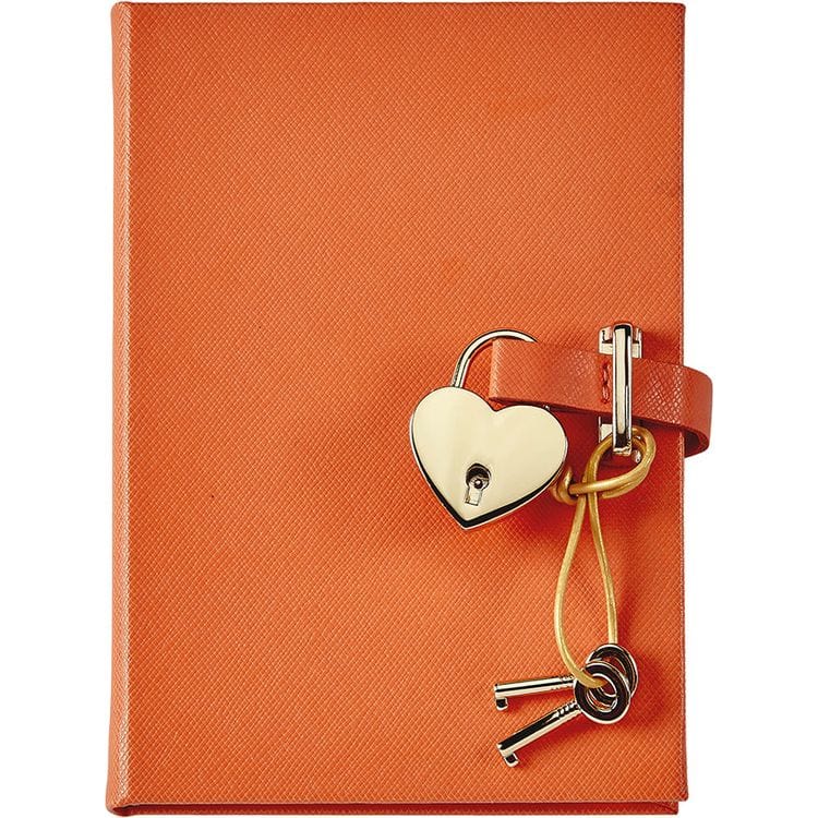 Heart-Lock-Journal-in-Orange-Saffiano-Leather-Books-24731966537815