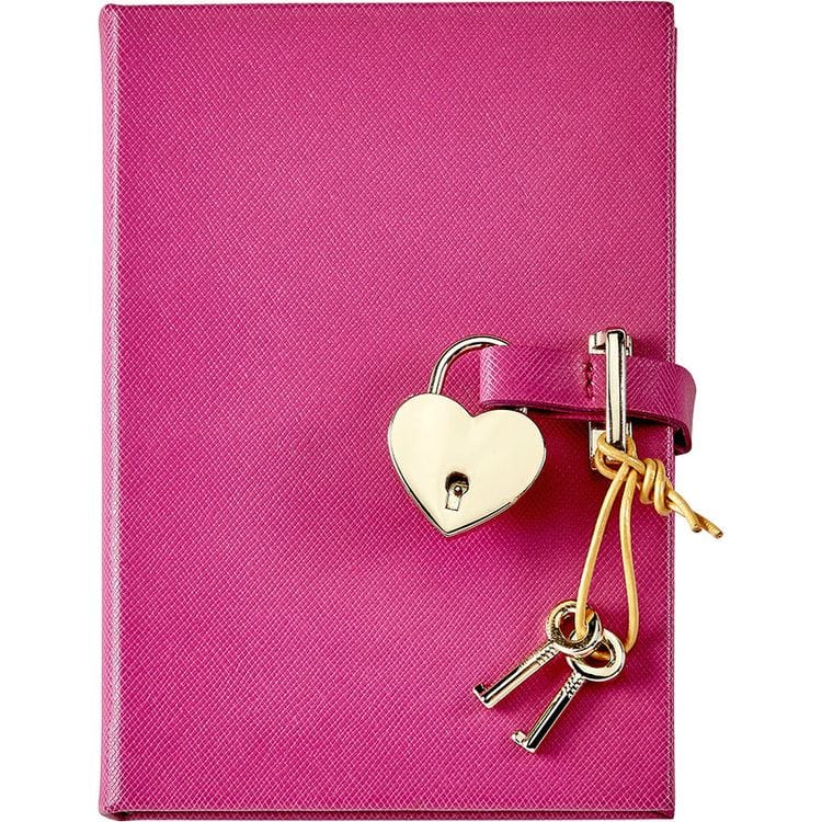 Heart-Lock-Journal-in-Pink-Saffiano-Leather-Books-24731966341207